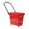 Cabas magasin 55 L  avec 4 roulettes  et anses rabattables
