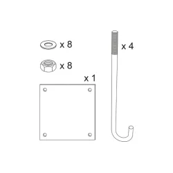 Kit de pose pour demi portique tournant Procity