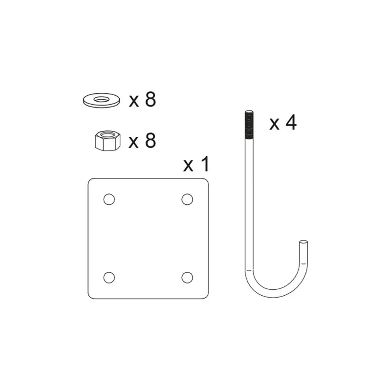 Kit pose barrière Procity Tournante L.140, 180, 230 cm / Trombone