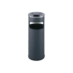 Corbeille cylindrique en métal Trémie avec cendrier étouffoir