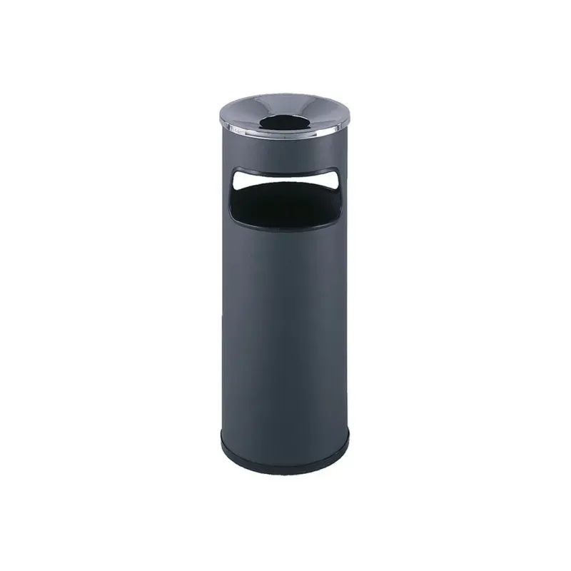 Corbeille cylindrique en métal Trémie avec cendrier étouffoir