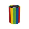 Corbeille extérieure multicolore de 40 litres en bois pour enfant
