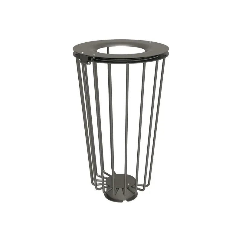 Poubelle Vigipirate règlementaire en barreaux d'acier peints