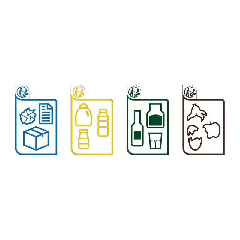 Kit 4 autocollants tri sélectif Procity