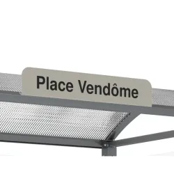 Plaque d'arrêt imprimée pour station de bus Venise