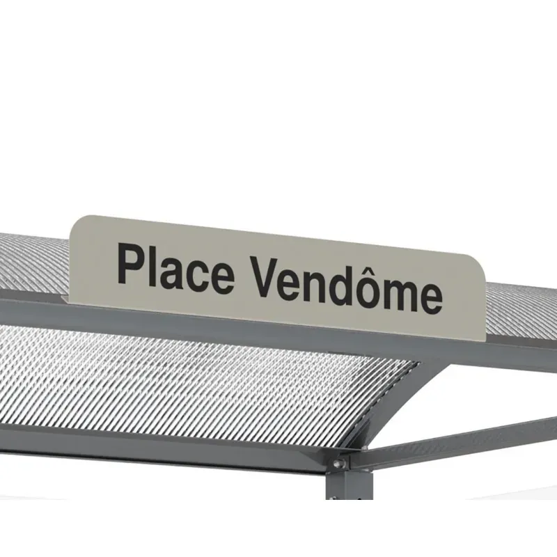 Plaque d'arrêt imprimée pour station de bus Venise