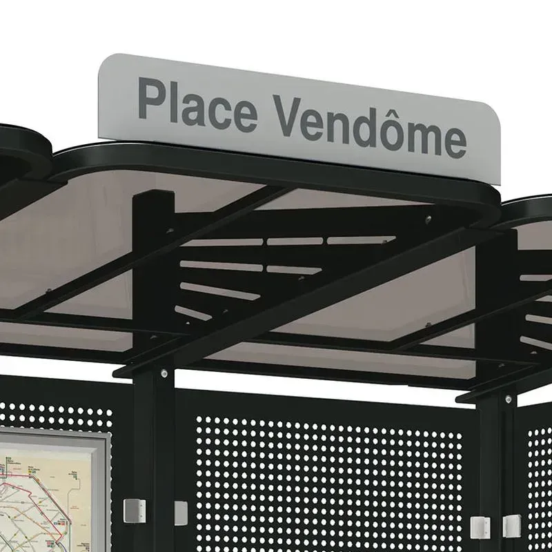 Plaque imprimée d'arrêt de bus pour station Conviviale
