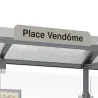 Plaque d'arrêt imprimée pour station de bus Venise