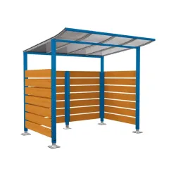 Abri vélos Modulo avec ou sans bardage stratifié compact