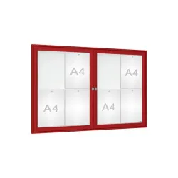 Vitrine d'affichage extérieur double battant - Vitre plexichoc