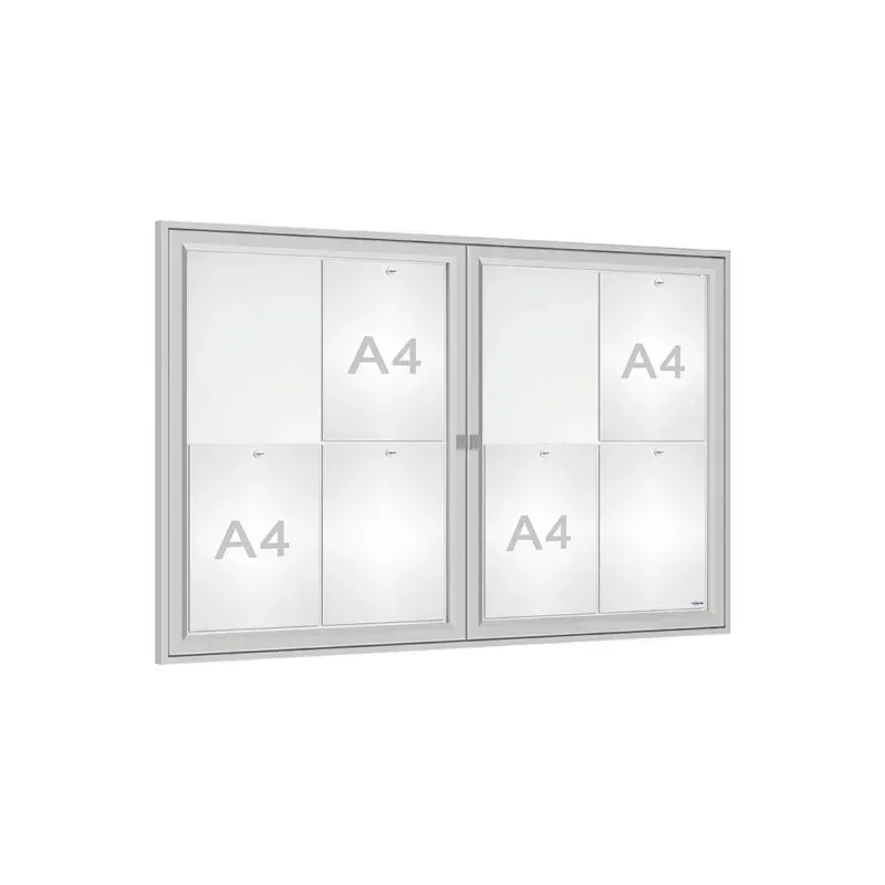 Vitrine d'affichage extérieur double battant - Vitre plexichoc