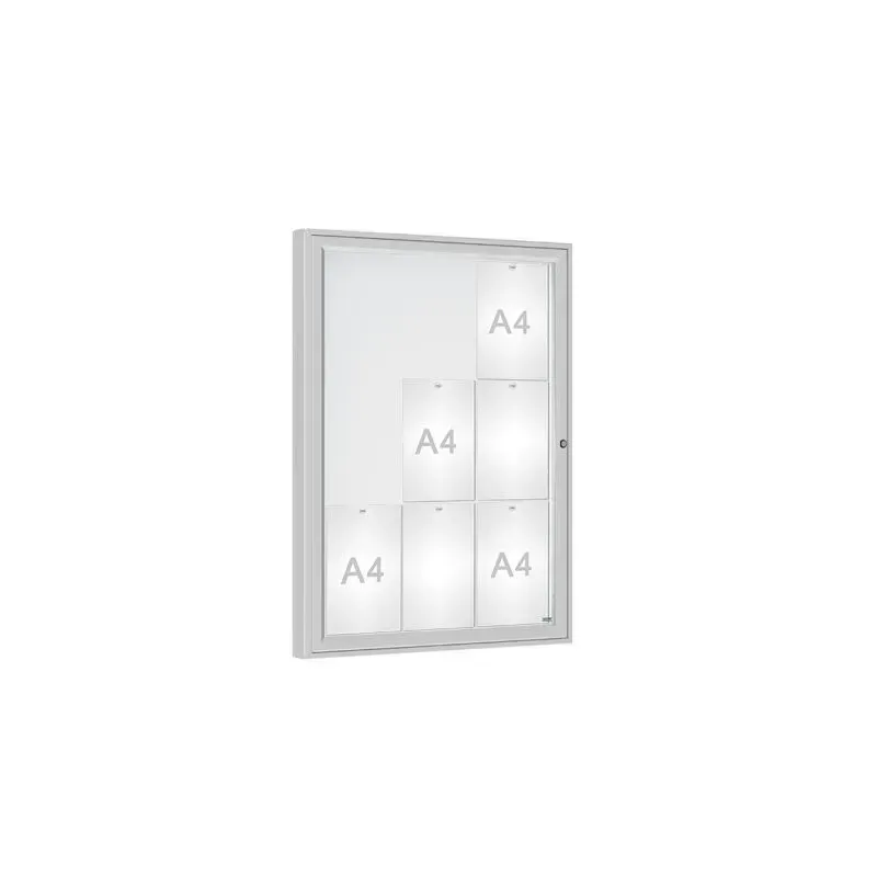 Vitrine extérieur simple battant 1000 - Vitre plexichoc