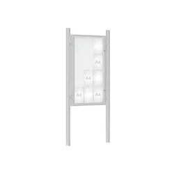 Vitrine 8 à 30 A4 sur poteaux en acier peint avec couleur au choix