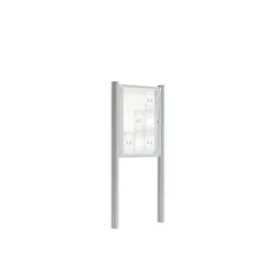 Vitrine en acier sur poteaux de 9 à 30 A4 peint sur galva