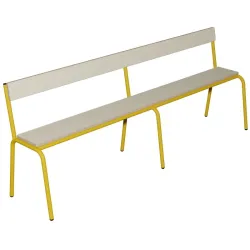 Banc en MDF mélaminé Moly avec ou sans dossier pour enfants