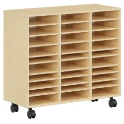 Meuble à roulettes 30 cases en mélaminé