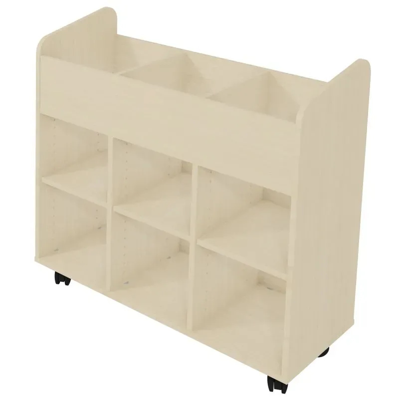 Servante à livres 9 cases en mélaminé