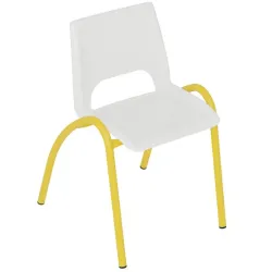 Chaise Ciel pour enfant avec coque plastique et pieds acier