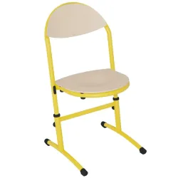 Chaise écolier Hélia hauteur réglable en bois et acier