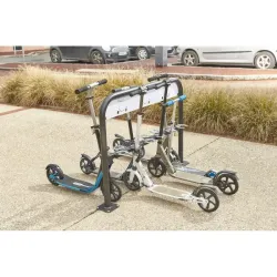 Mottez - Support 12 trottinettes face-à-face sur pieds ou à sceller