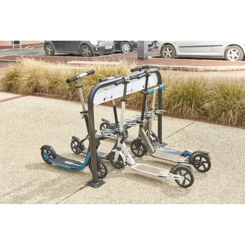 Mottez - Support 12 trottinettes face-à-face sur pieds ou à sceller