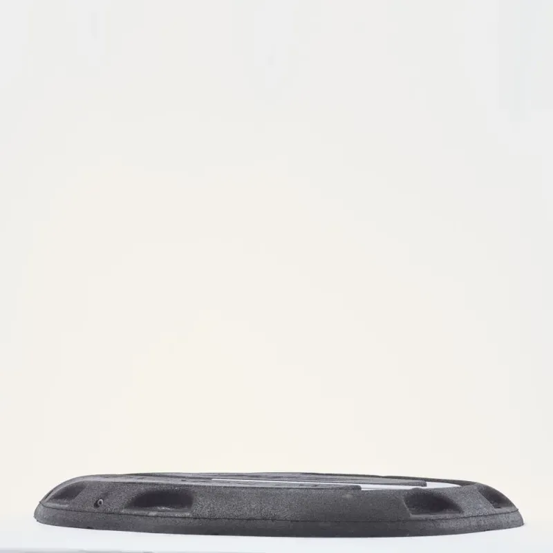 Arceau de parking rabattable su socle en caoutchouc autoportant