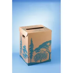 Corbeille papier en carton neutre ou motif - 36 litres
