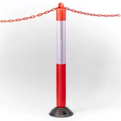 Mottez - Poteau de signalisation flexible + anneau passe chaîne