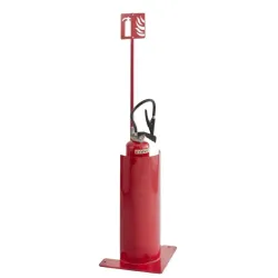 Mât avec pancarte extincteur