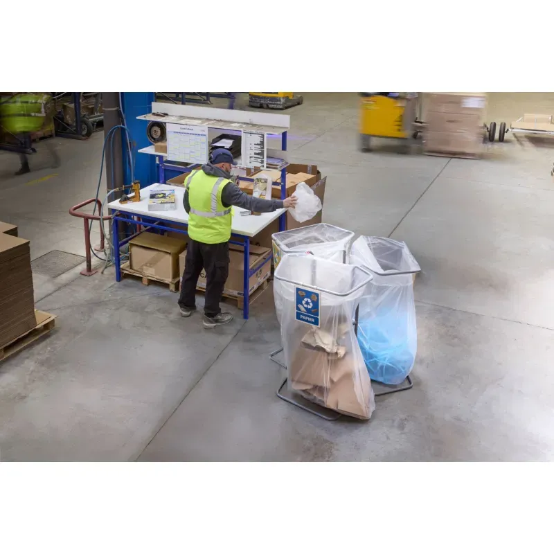 Porte sacs de poubelle - triple bacs de 240 L ou 400 L