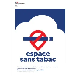 Panneau de lutte contre le tabagisme &quot;espace sans tabac&quot;