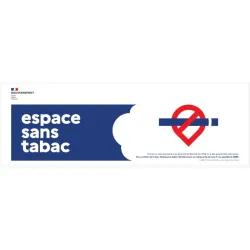Bandeau de lutte contre le tabagisme &quot;espace sans tabac&quot;