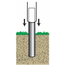 Manchon de fixation en terre pour mât de pavillon