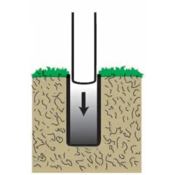 Fourreau à fixer dans le béton pour mât de pavillon