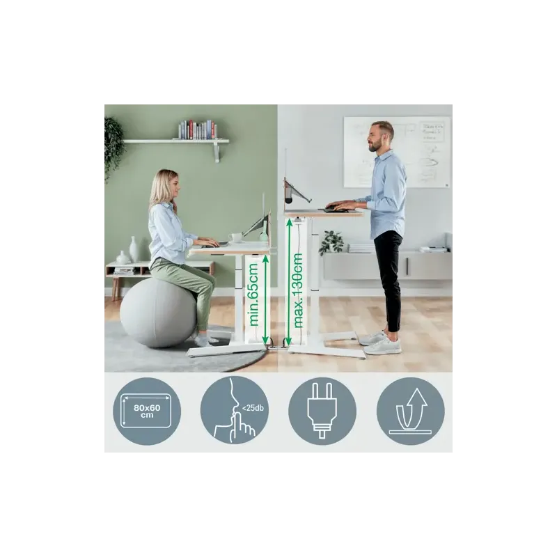 Bureau électrique ergonomique assis-debout 