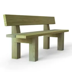 Banc Campagnard en bois de pin pour extérieur