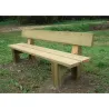 Banc Campagnard en bois de pin pour extérieur