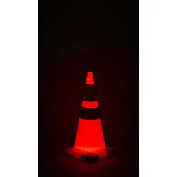 Cône de signalisation rétractable lumineux