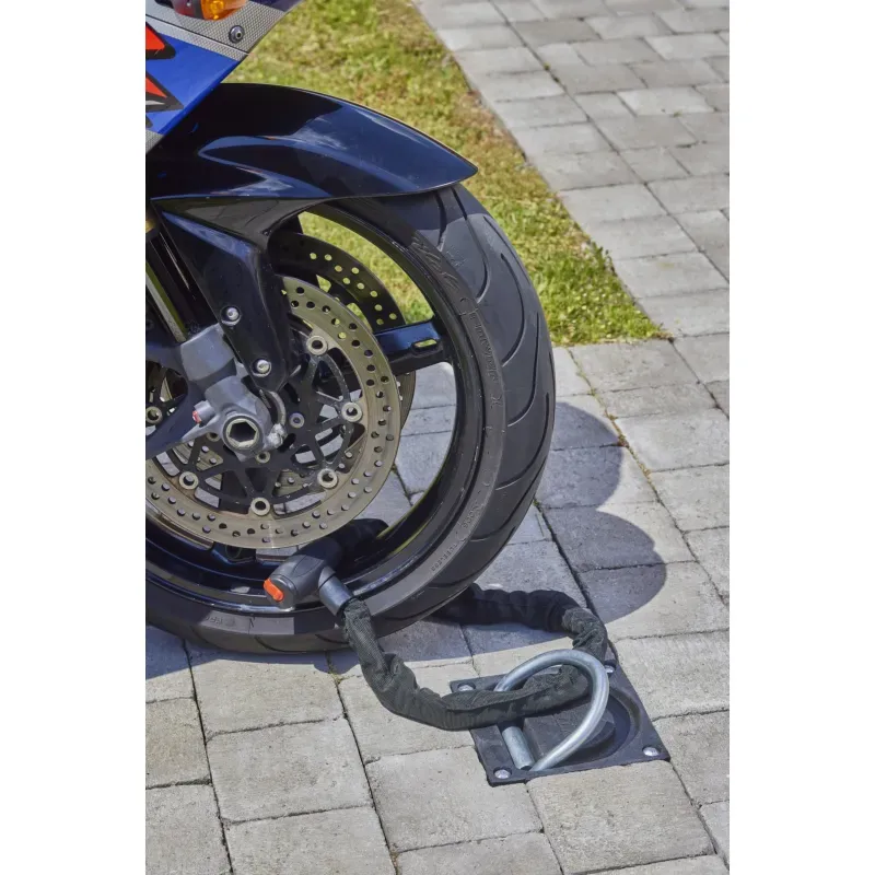 Sabot d'ancrage pour deux roues  avec anneau antivol