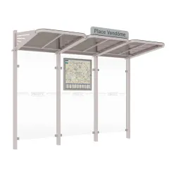 Station bus Conviviale avec bardages verre