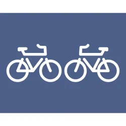 Autocollant vélo pour parking deux roues Milan