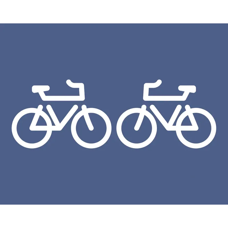 Autocollant vélo pour parking deux roues Milan