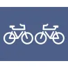 Autocollant vélo pour parking deux roues Milan