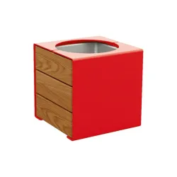 Bac à palmier KUB. acier et bois