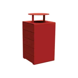 Corbeille KUB. acier et bois