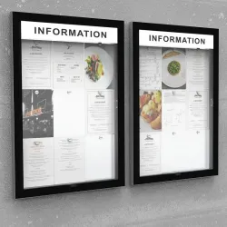 Vitrine 2 à 9 A4 pour affichage mural modèle Procity Edge