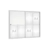 Tableau d'affichage 8 à 12 A4 vitrine à portes coulissantes