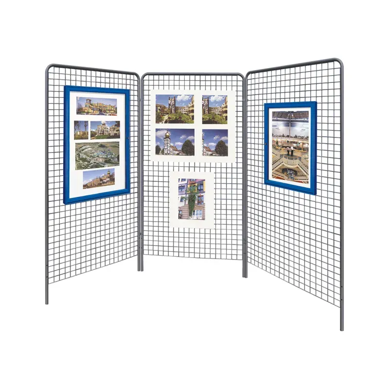 3 grilles d'exposition en acier Procity