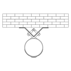 Lot de 2 platines murales ou sur poteau pour cendrier