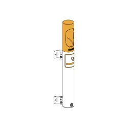 Platines Procity sur poteau ou murales pour cendrier- lot de 2